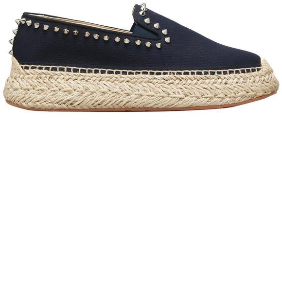 Espaboat WOMEN'S Navy Blue Spike Slip On Slides Shoes Espadrilles E163 - Picture 2 of 12